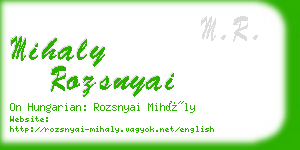 mihaly rozsnyai business card